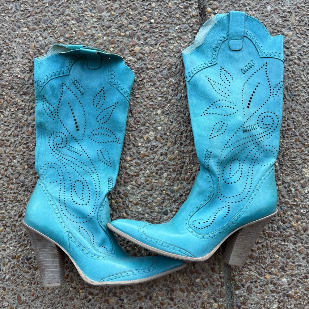 BCBGirls Teal Heeled Boots